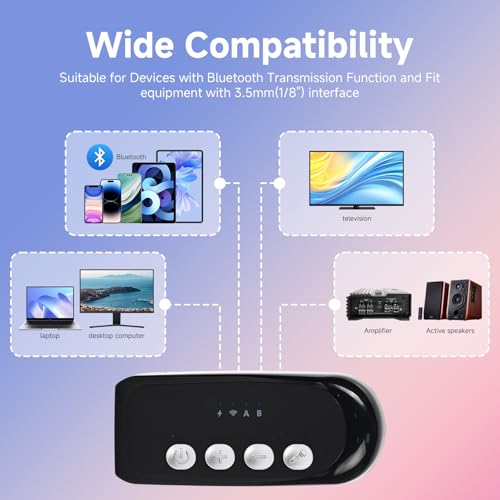 Dual Handheld Rechargeable Karaoke Microphone with 3.5mm Aux in and Out Receiver, Black Z63244