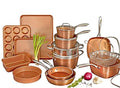 20 Piece Nonstick Copper Cookware and Bakeware Set N963
