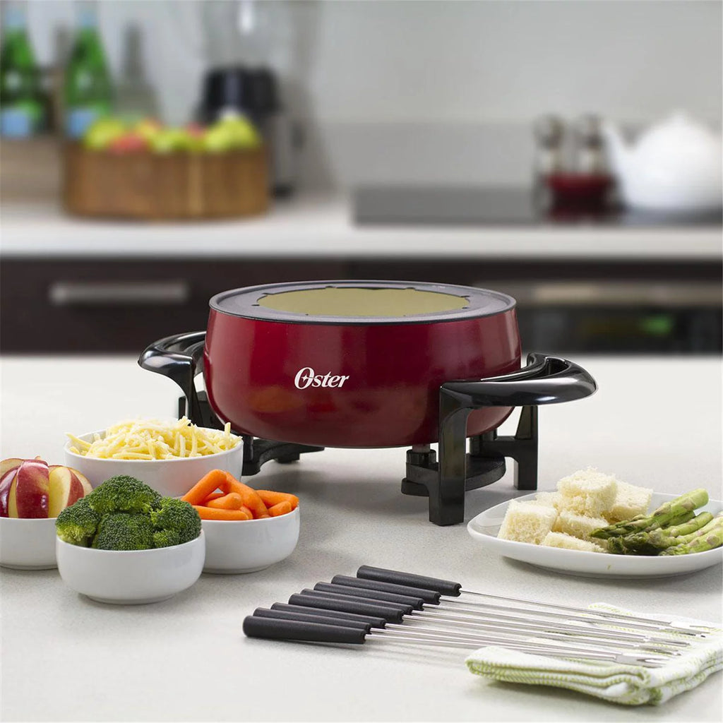 Red 2.8 Liter Non-Stick Electric Fondue Set F305388