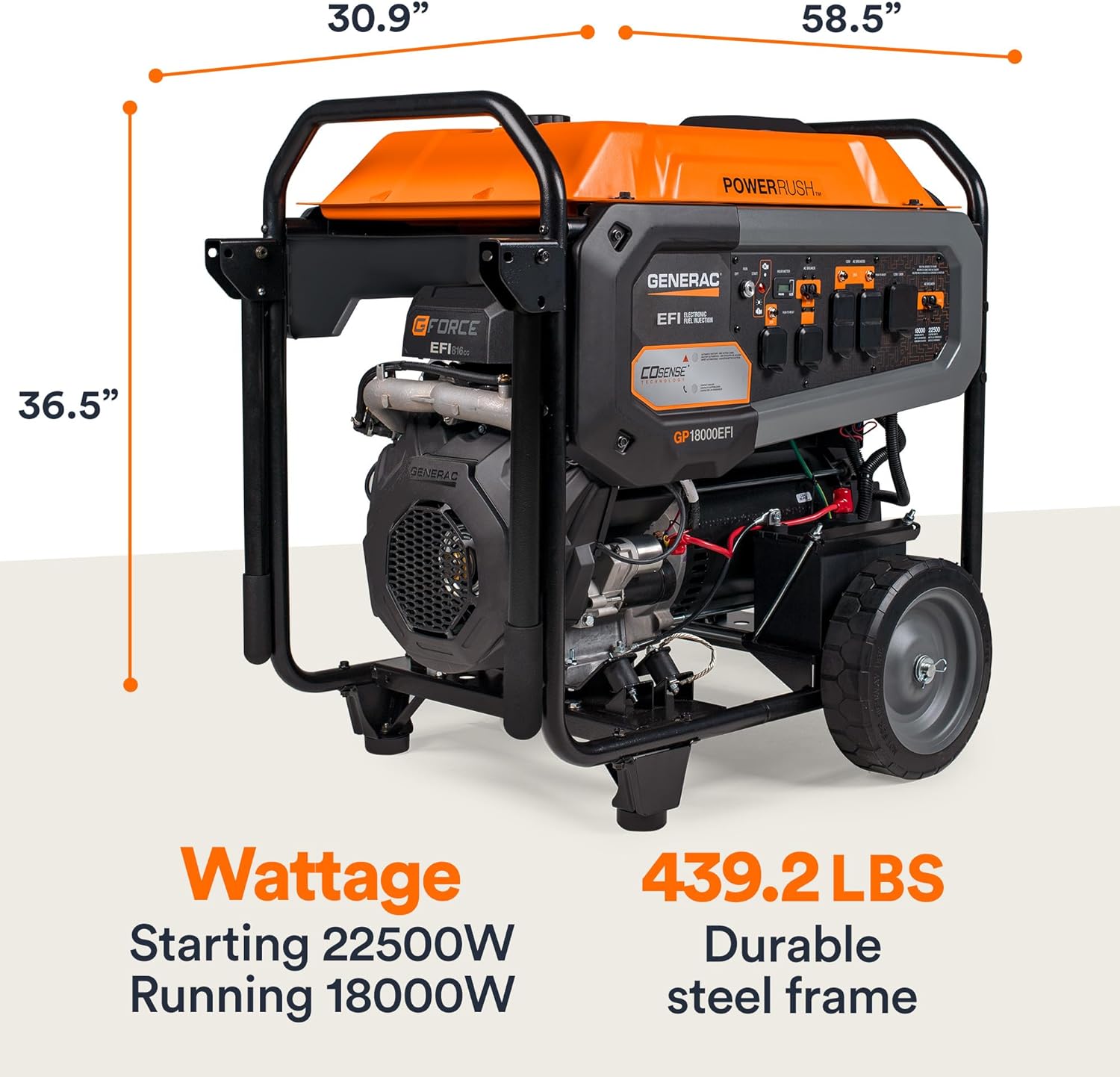 18,000-Watt Gas-Powered Portable Generator P956240