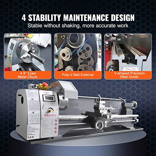 8.3'' x 29.5'' Benchtop Metal Lathe with Tool Box Q2687
