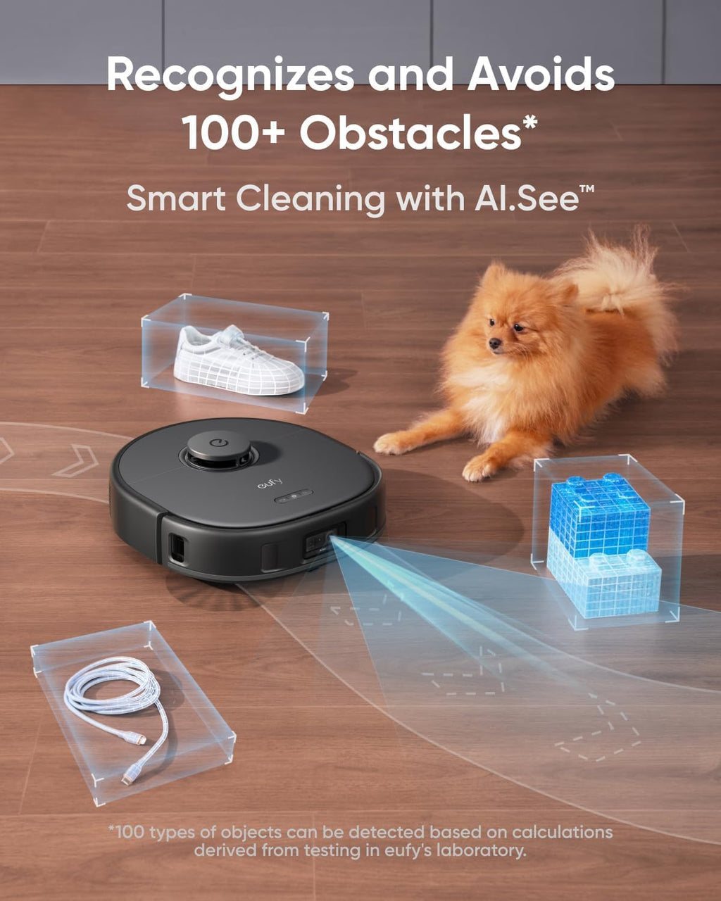 Robot Vacuum and Mop with 8,000 Pa Suction, Dual Mops with Auto-Lift, Carpet Detection, AI Obstacle Avoidance, Auto Mop Washing, Auto Drying, Self-Emptying L715