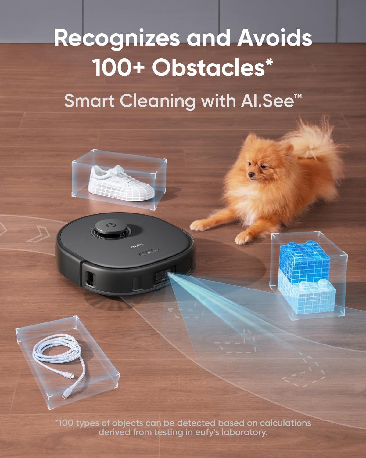 Robot Vacuum and Mop with 8,000 Pa Suction, Dual Mops with Auto-Lift, Carpet Detection, AI Obstacle Avoidance, Auto Mop Washing, Auto Drying, Self-Emptying L715