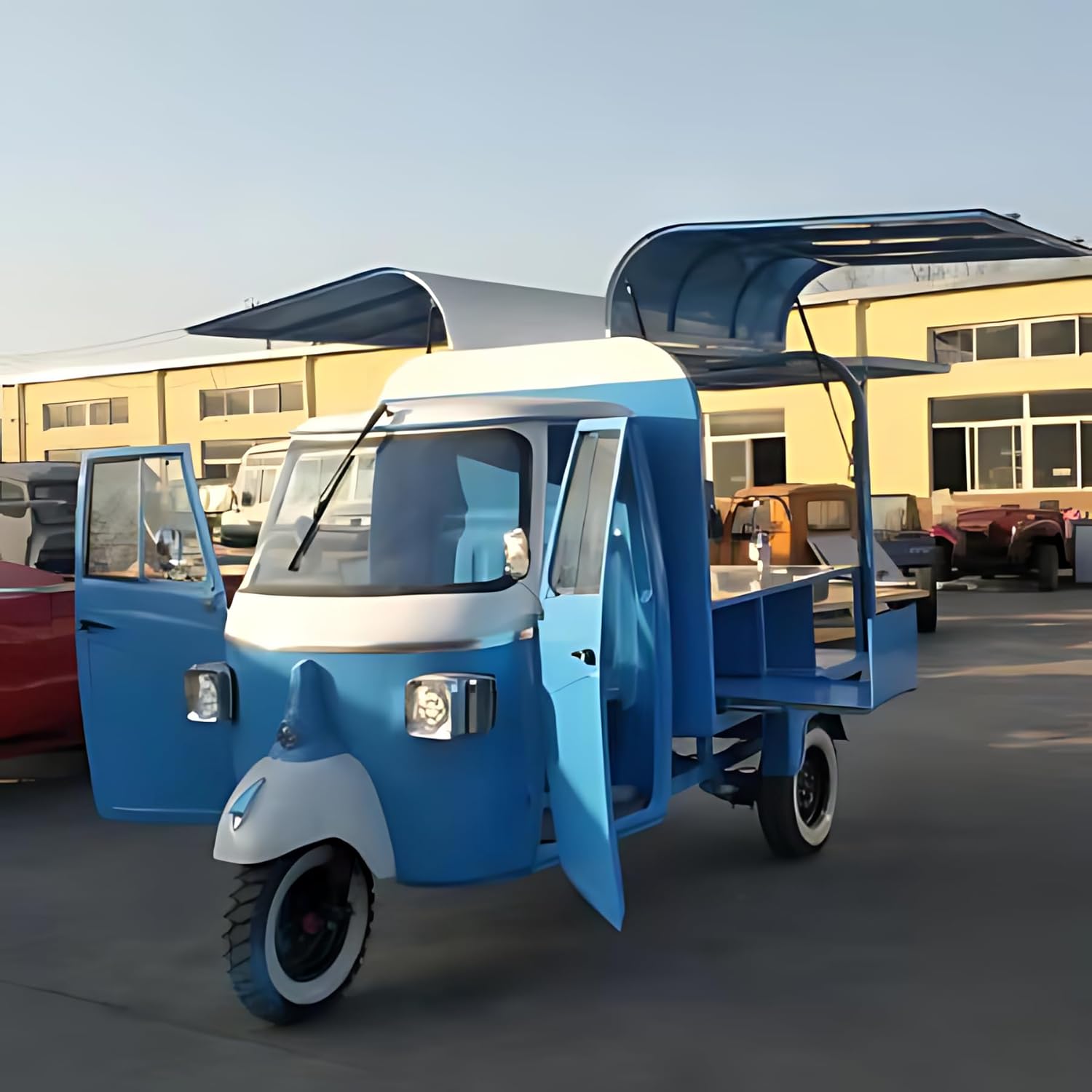 10.5FT Blue Food Trailer with 1 Compartment Sink O799