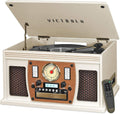 Mahogany Bluetooth Record Player with Turntable and Stereo Speakers N23015