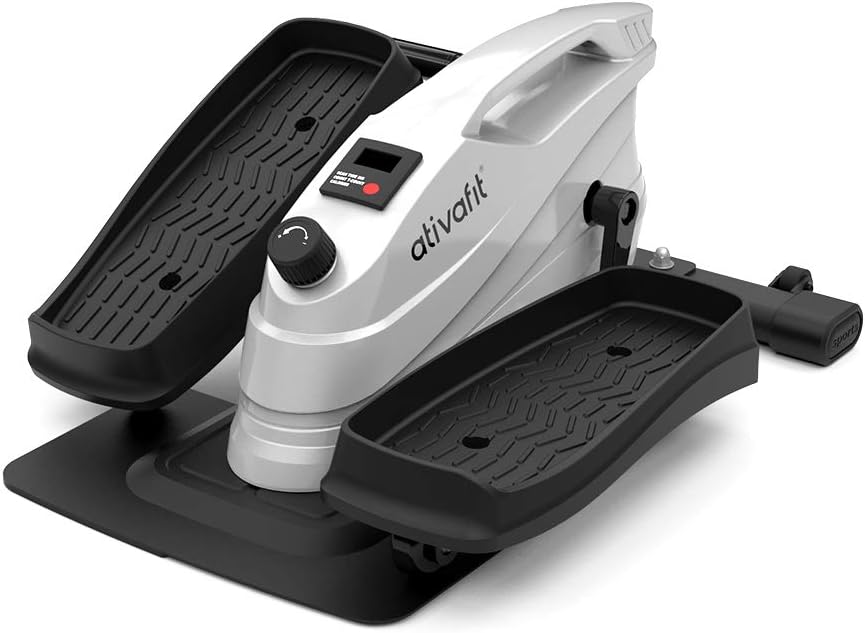 Compact Under Desk Elliptical Machine with Non-Slip Pedal and Adjustable Resistance H9760