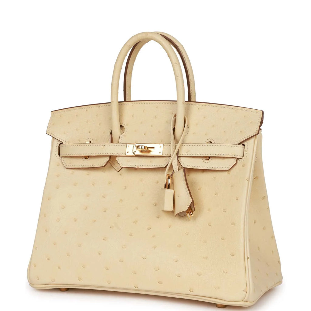 Vanille Ostrich Boreal Gold Hardware Birkin 25 H705