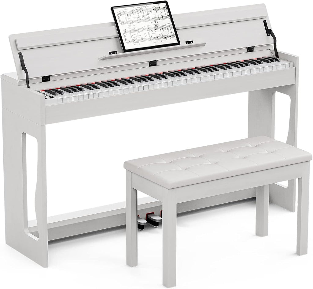 88 Key Weighted Keyboard Piano with Bench, Black A40241