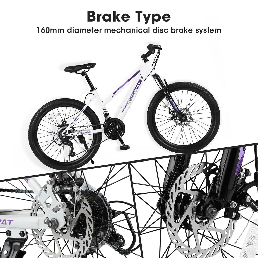 24 inch Mountain Bike with 21 Speeds Gear and Dual Disc Brakes M69189