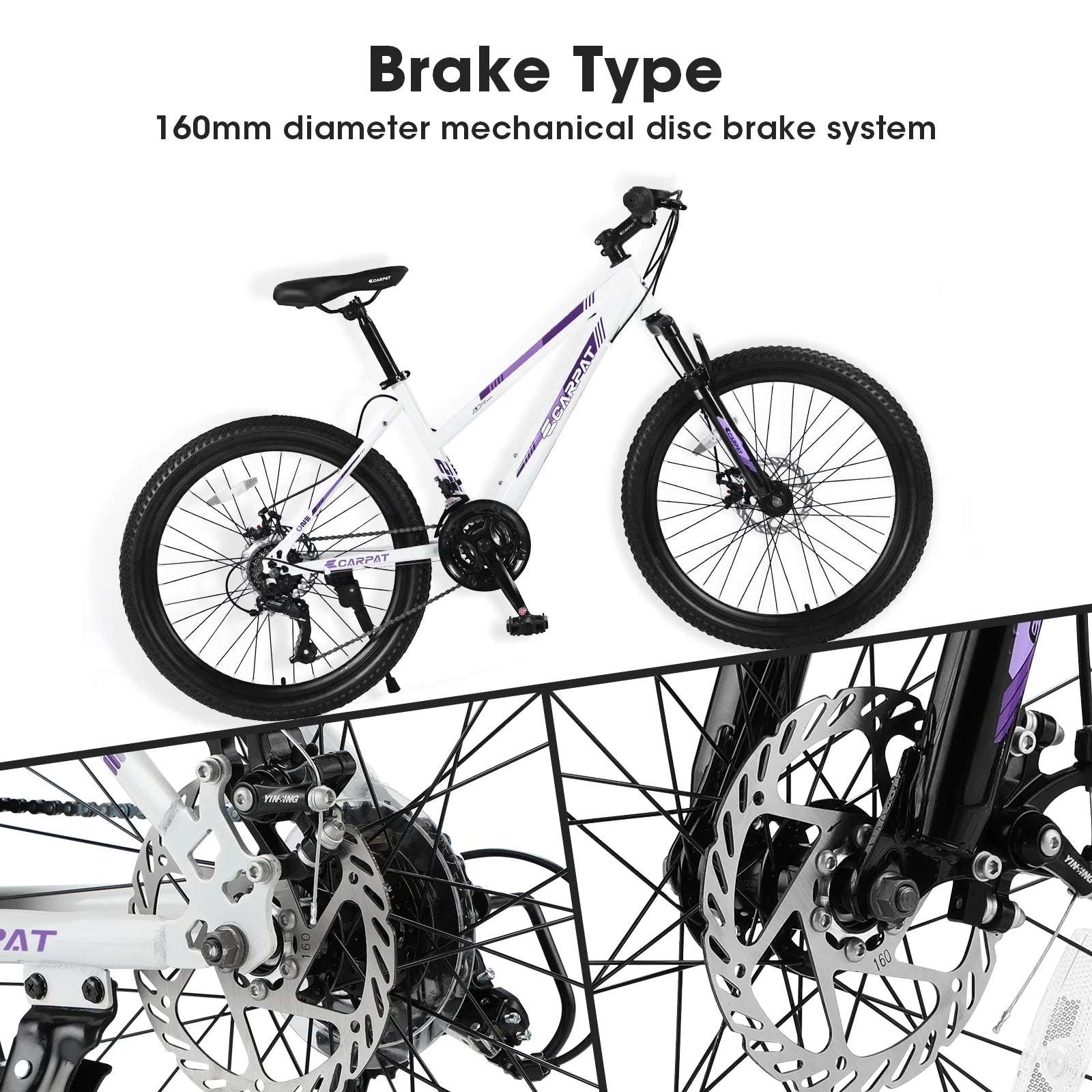 24 inch Mountain Bike with 21 Speeds Gear and Dual Disc Brakes M69189