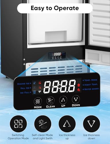 80Lbs/Day Commercial Under Counter Ice Maker Machine, Stainless Steel with 30LBS Ice Storage N630875