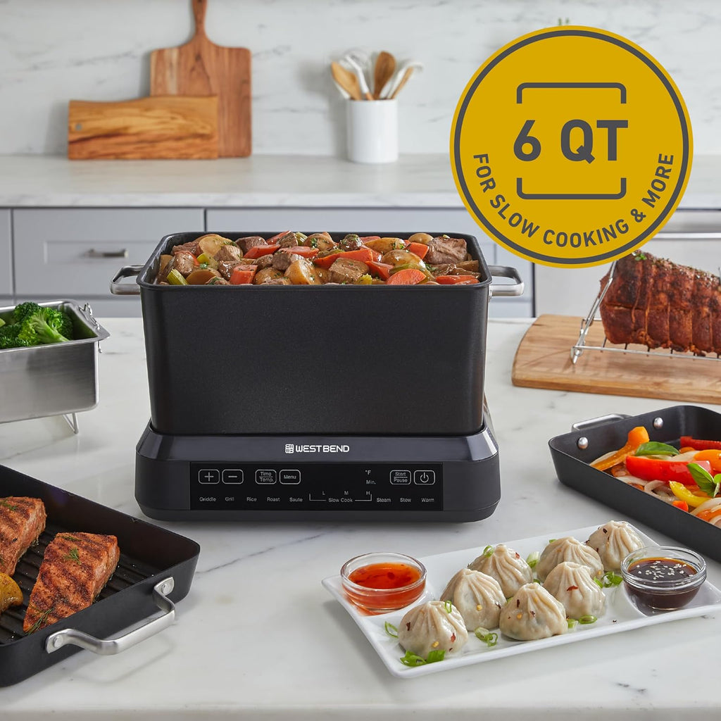 6-Quart Black Non-Stick Slow Cooker F109