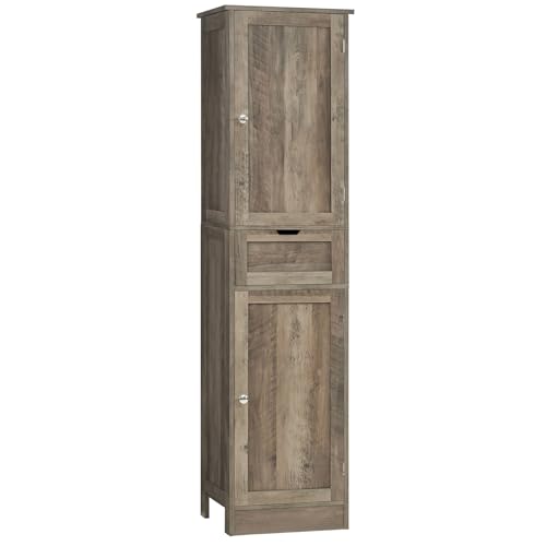 White 67" Tall Bathroom Cabinet with 2 Doors & 1 Drawer V844148
