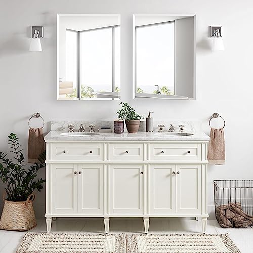 14"x24" Rectangular Beveled Frameless Mirror Cabinet I883
