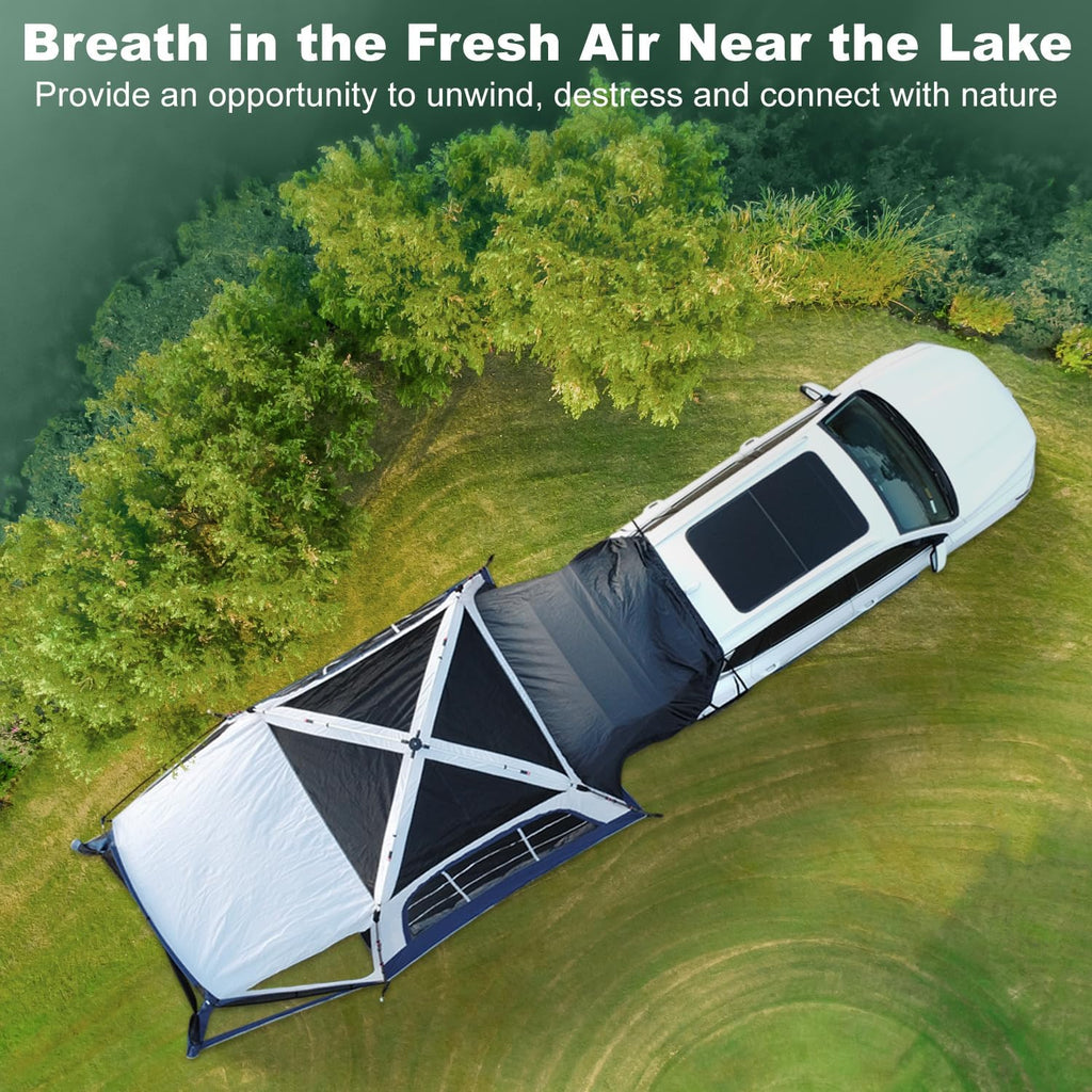 Waterproof Double Layer Car Tailgate Tent, 10' W X 10' L X 7.5' H X158402