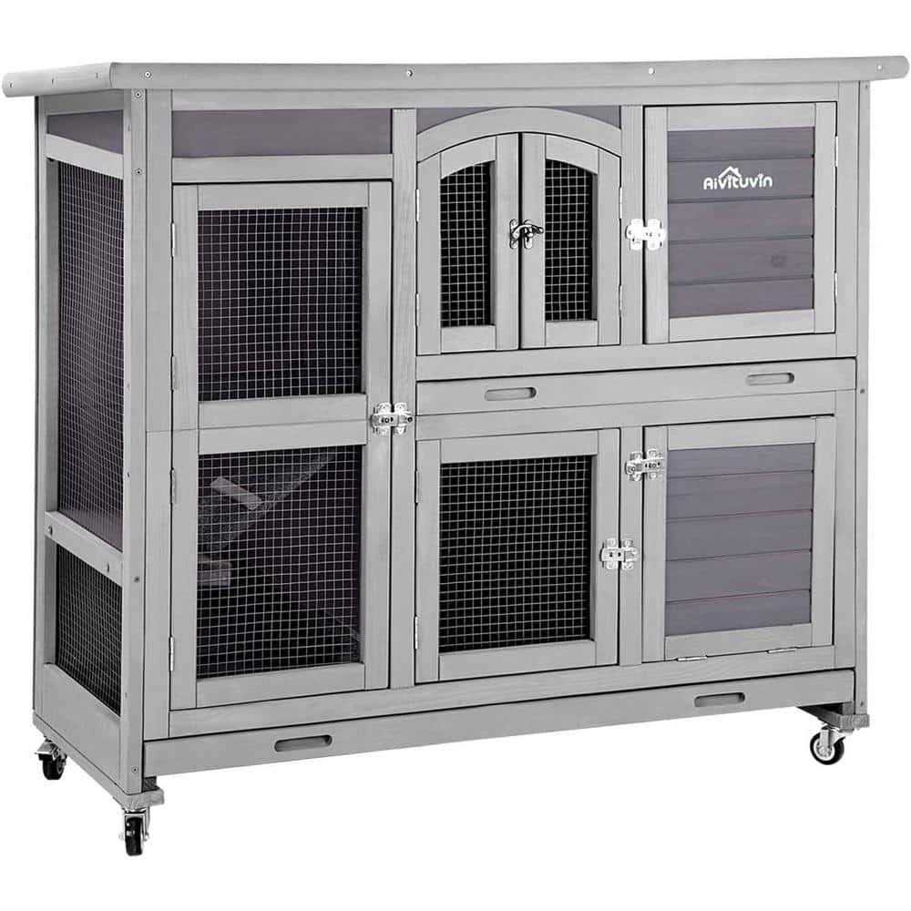 2 Story Rabbit Hutch on Wheels R385