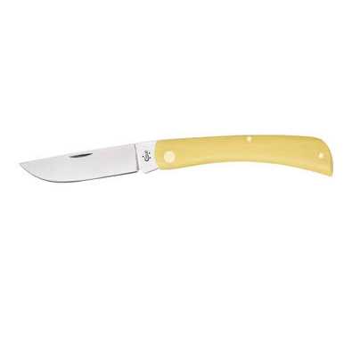 Yellow Delrin Handle CV Steel Pocket Knife I7170