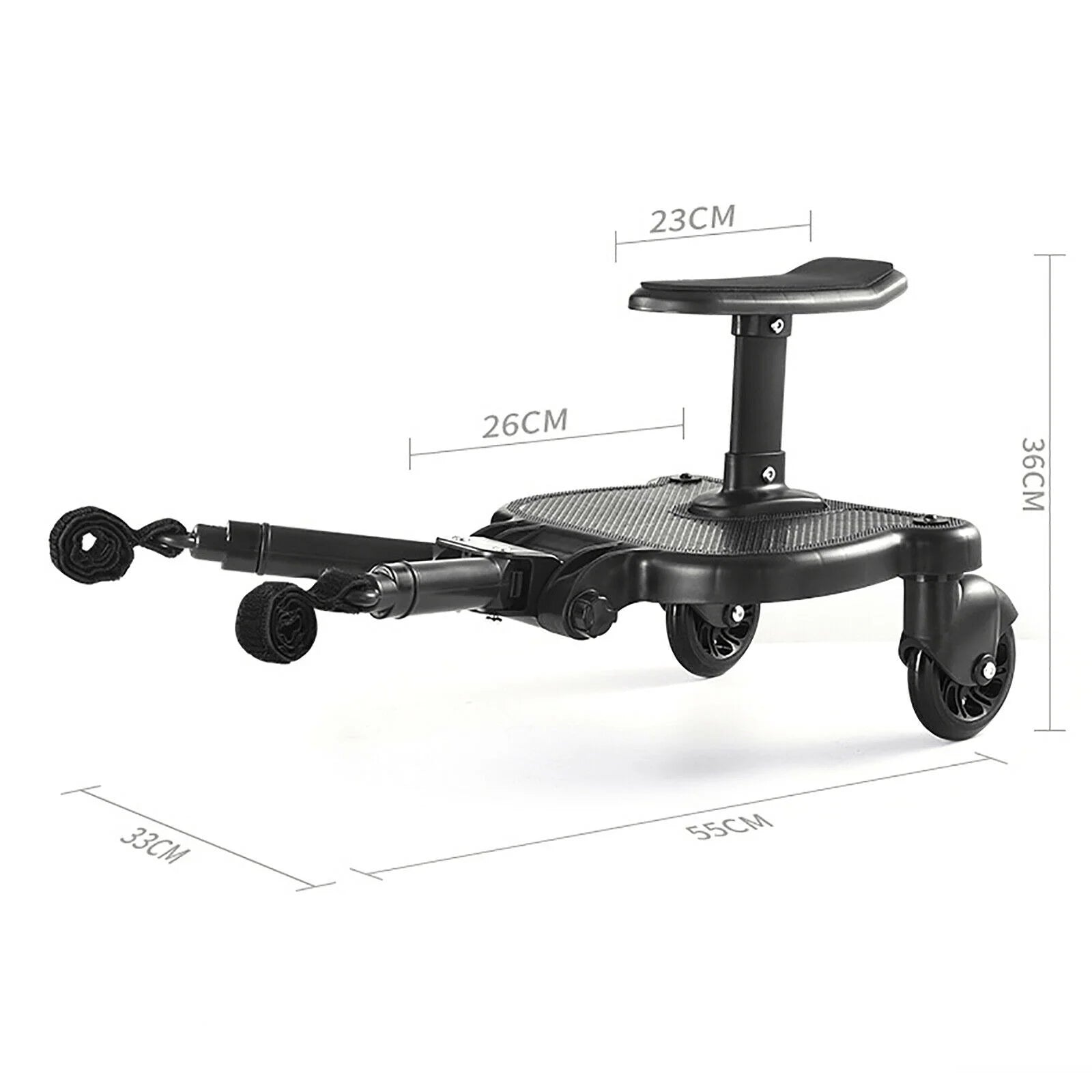 2-in-1 Stroller Ride Board with Detachable Seat and Standing Platform D604