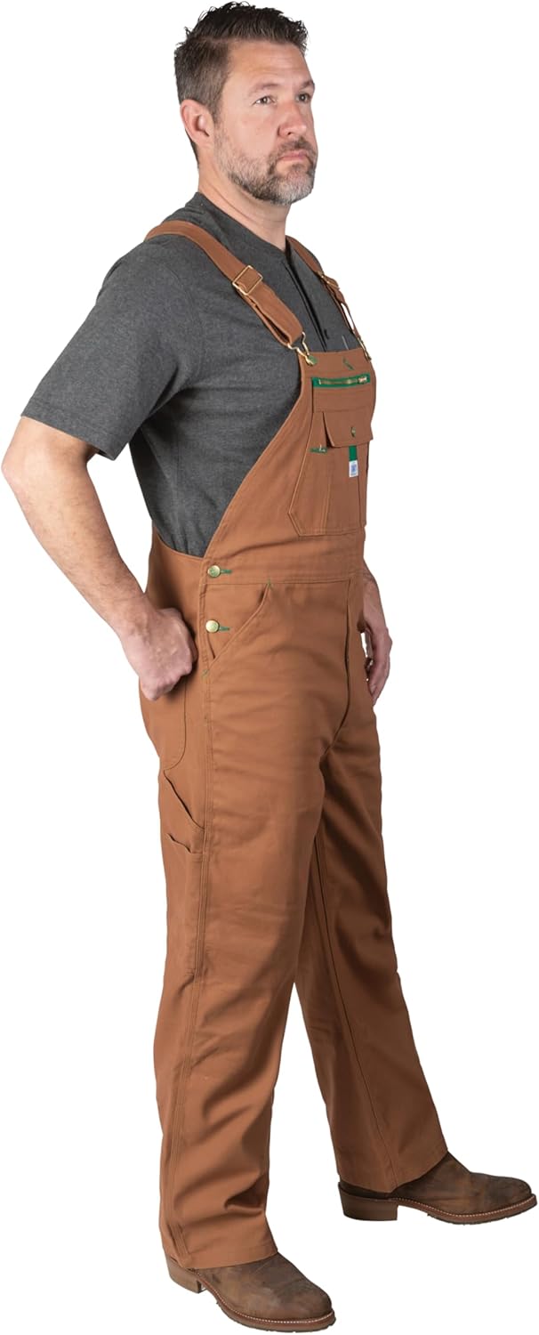 Men's Duck Bib Overall, Pecan, 38x30 K76091