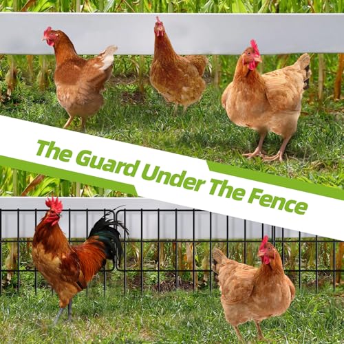 30 Panels No Dig Metal Fence Barrier, 13in(H) x 30ft(L) D4339