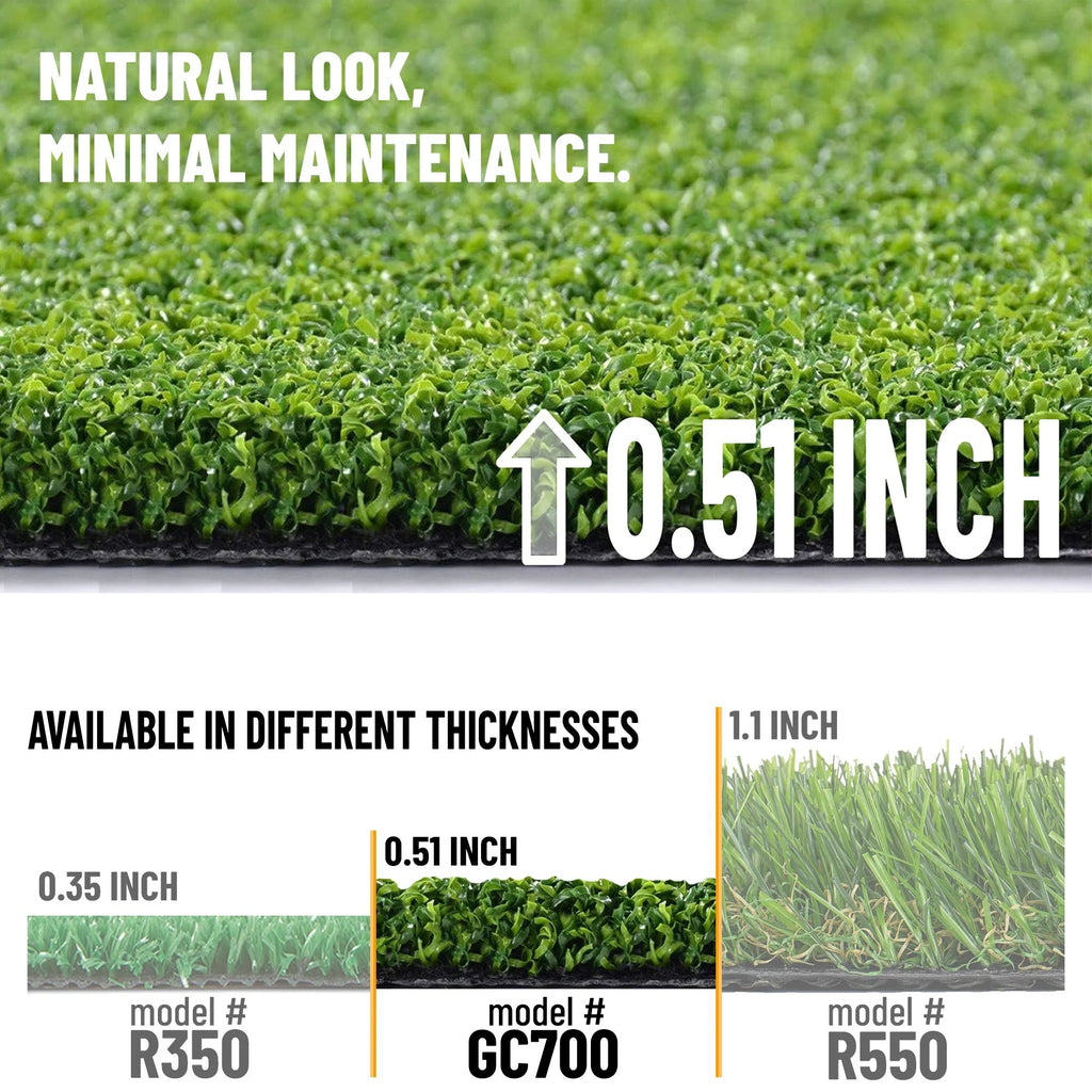 6'6" x 28' Green Artificial Turf Golf Hitting Mat M2654