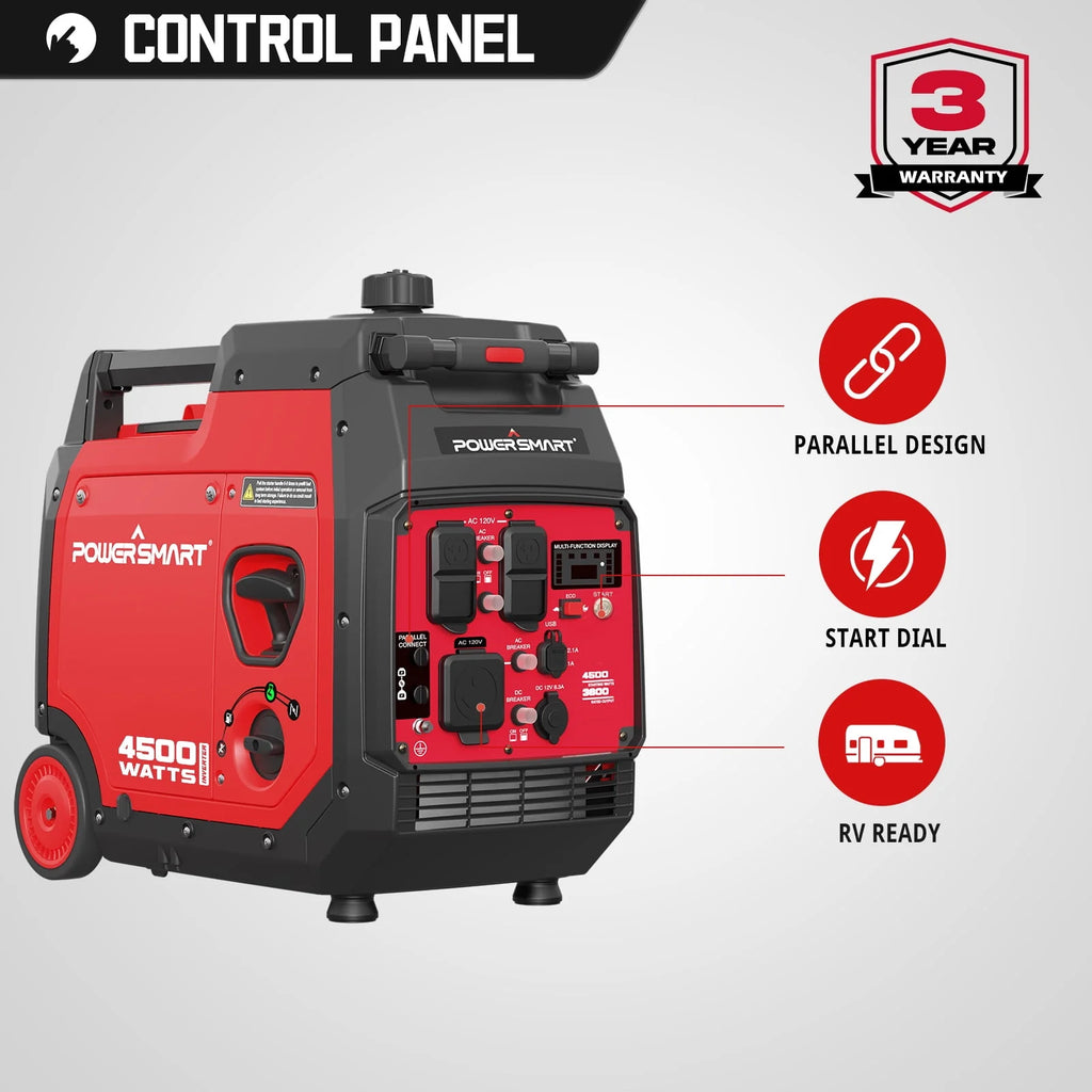 4500W Portable Inverter Gas Generator with Electric Start Z298861