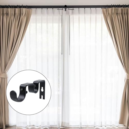 Gold Metal Curtain Rod Bracket 6 Pack for 1 Inch Curtain Rod B753