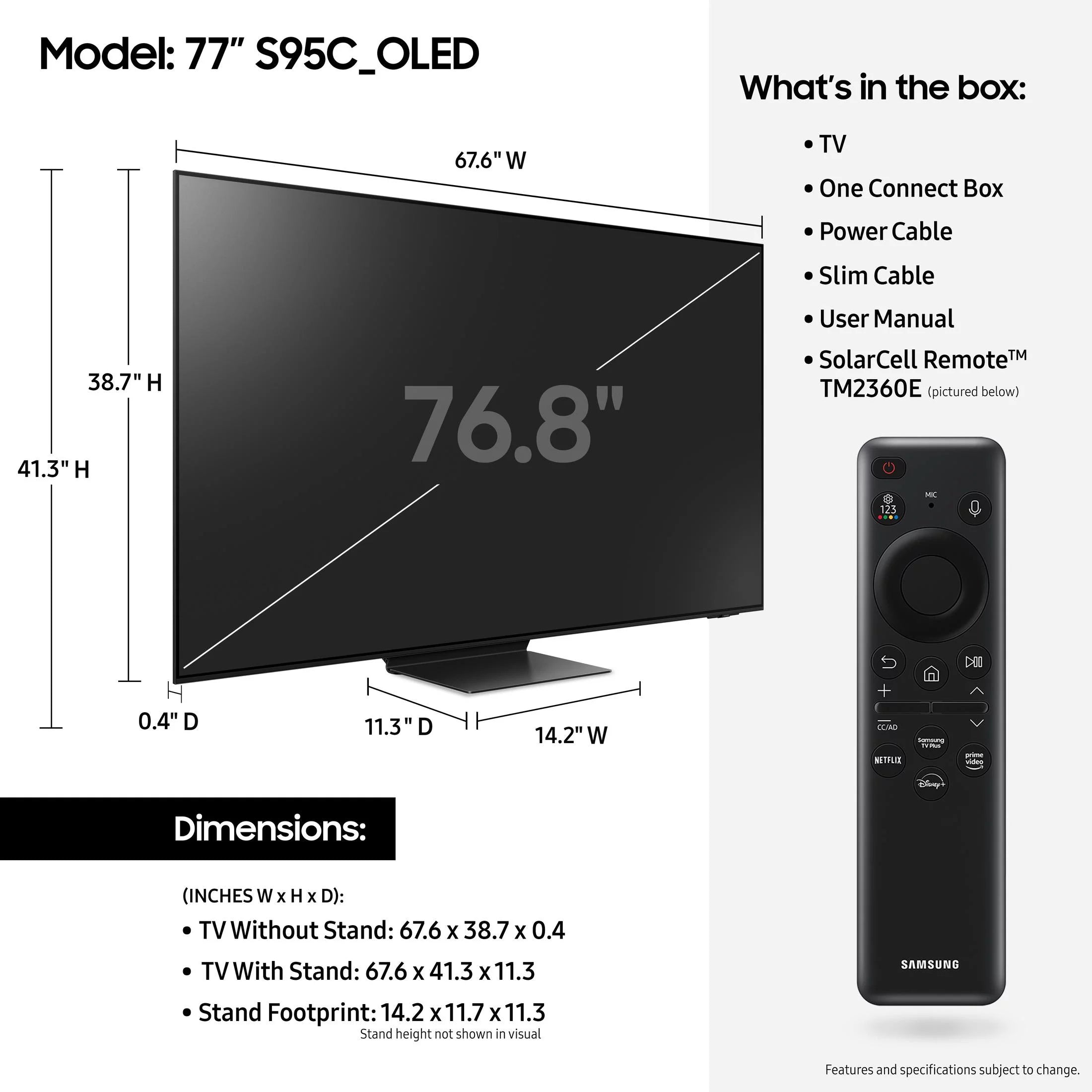 77 Class OLED 4K Smart TV W10611