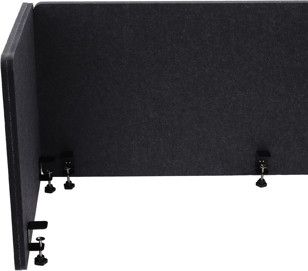 Dark Gray Acoustic Desk Privacy Panel, 59"L x 24"W V38311
