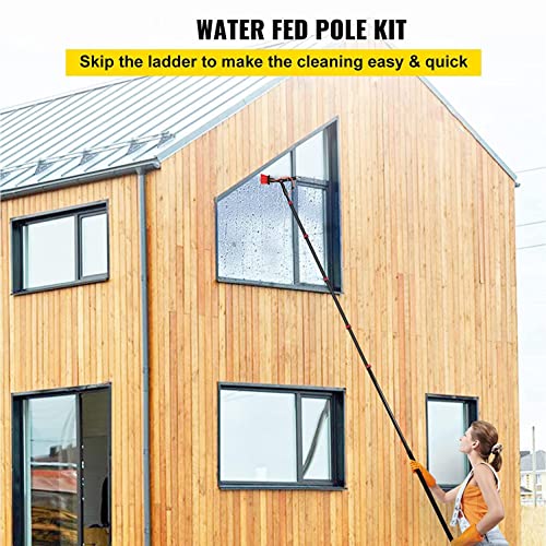 Water Fed Pole 3-in-1 Kit with Scrubber Brush, Spray Washer, Window Squeegee, 7.2M/23.6Ft S369984