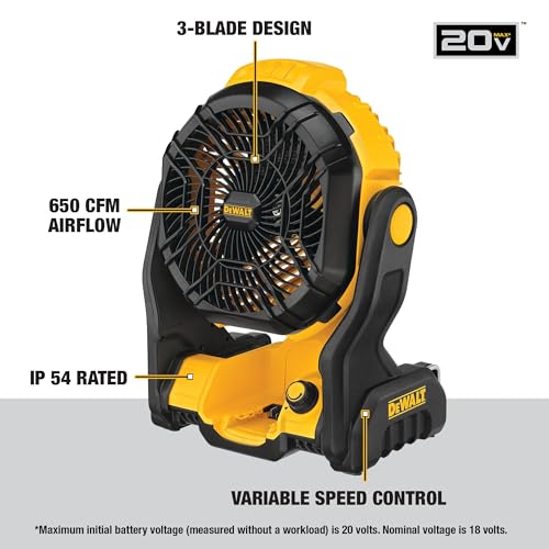 20V MAX Cordless Portable Jobsite Fan M18456