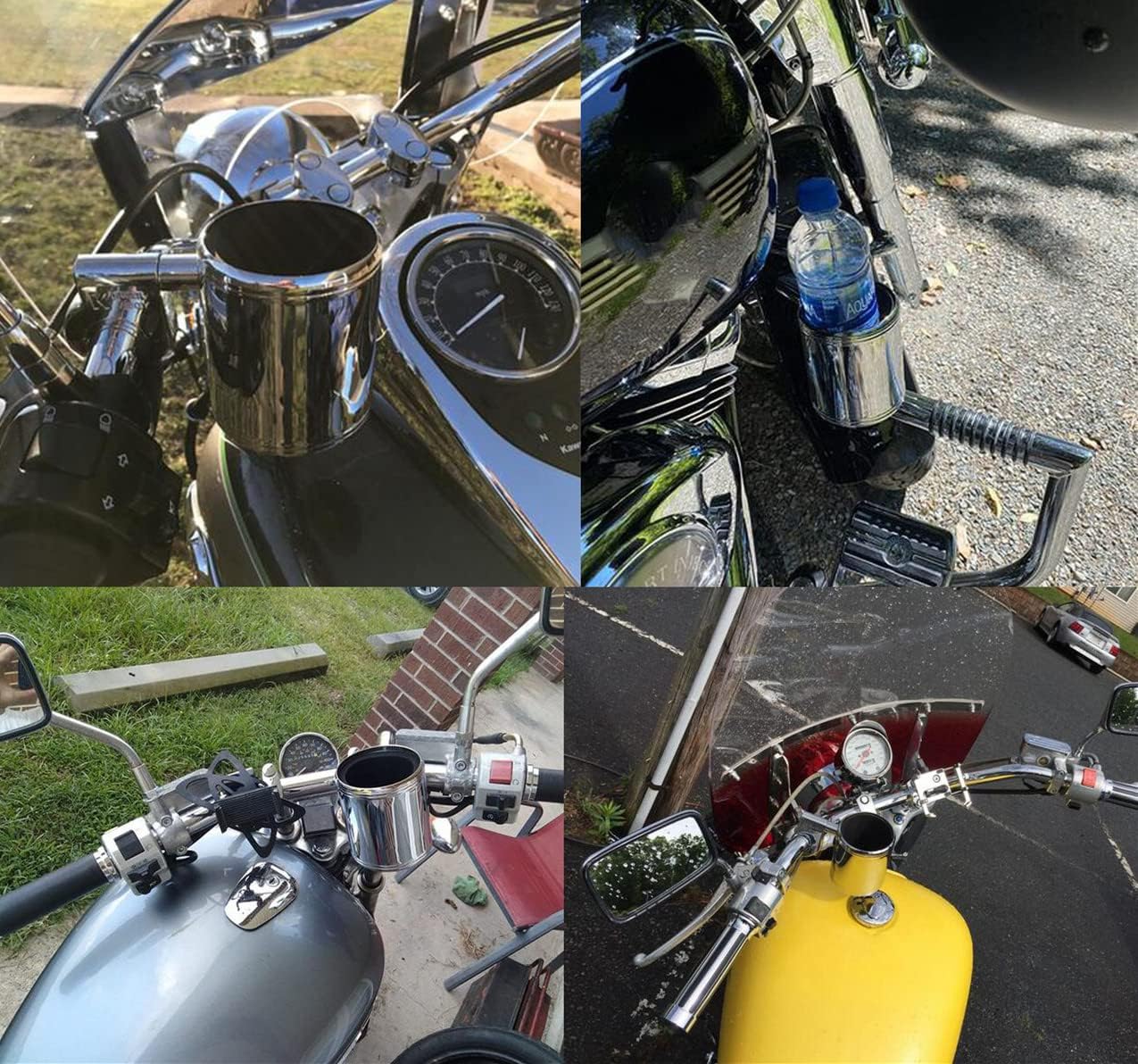 Adjustable Chrome Motorcycle Cup Holder Q871