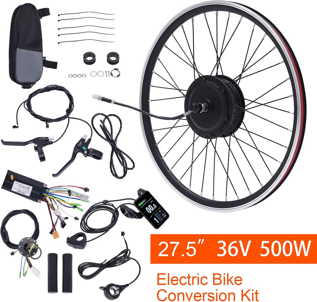 27.5" 500W Front Wheel Electric Bike Conversion Kit with LCD Display U537