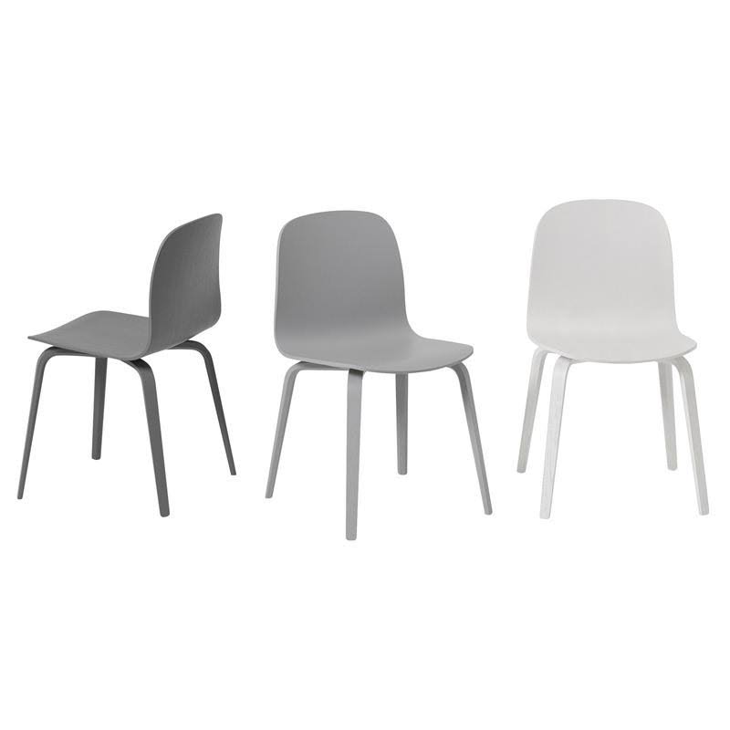 Oak / White Chair with Wood Base F188242