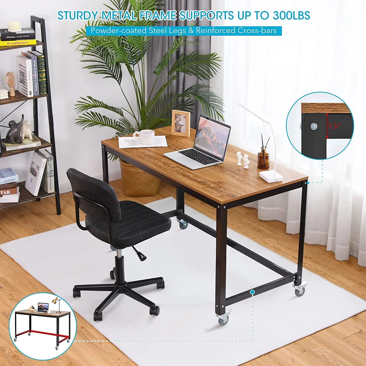 Mobile Desk with 4 Wheels I328