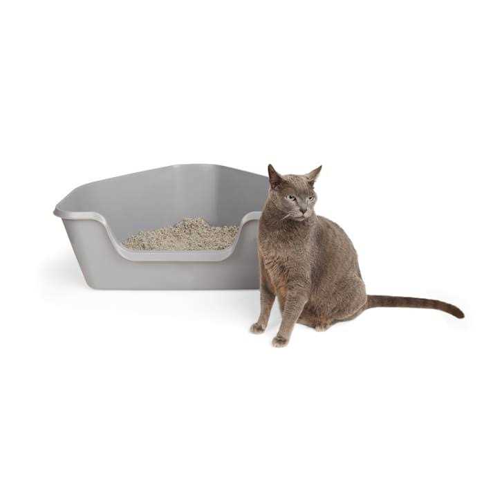Grey High-Back Corner Litter Box Y361337