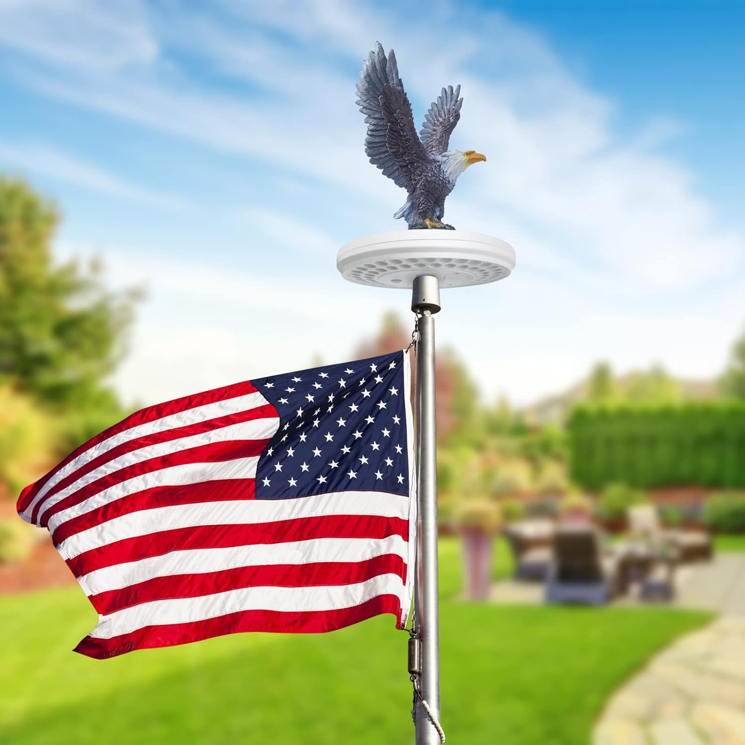 10.62 Inch Eagle Flagpole Topper H441540