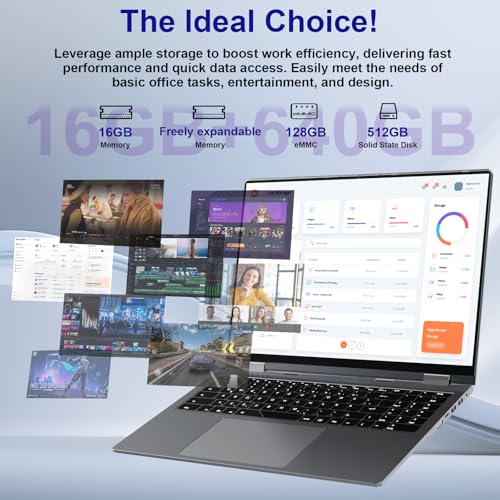 16 inch Convertible Laptop with Touchscreen, 16GB RAM, 640GB Storage A78443