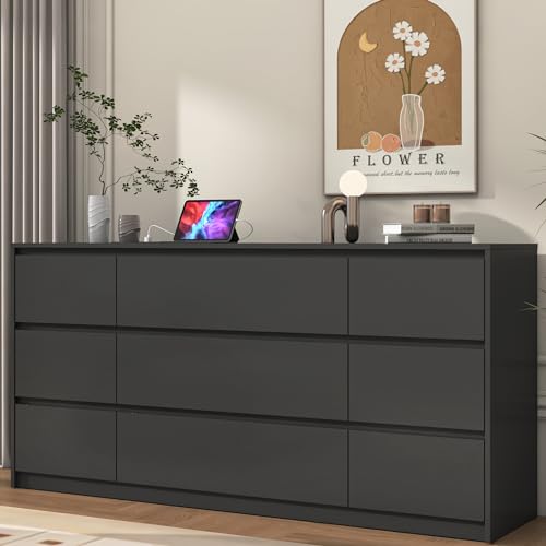 White 9 Drawer Wood Dresser H620772