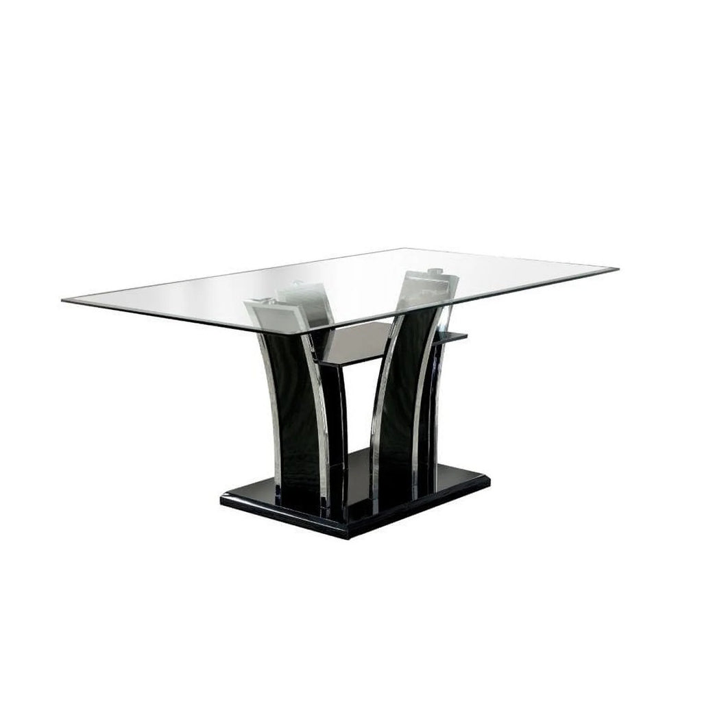 Black Glass Top Dining Table P758826