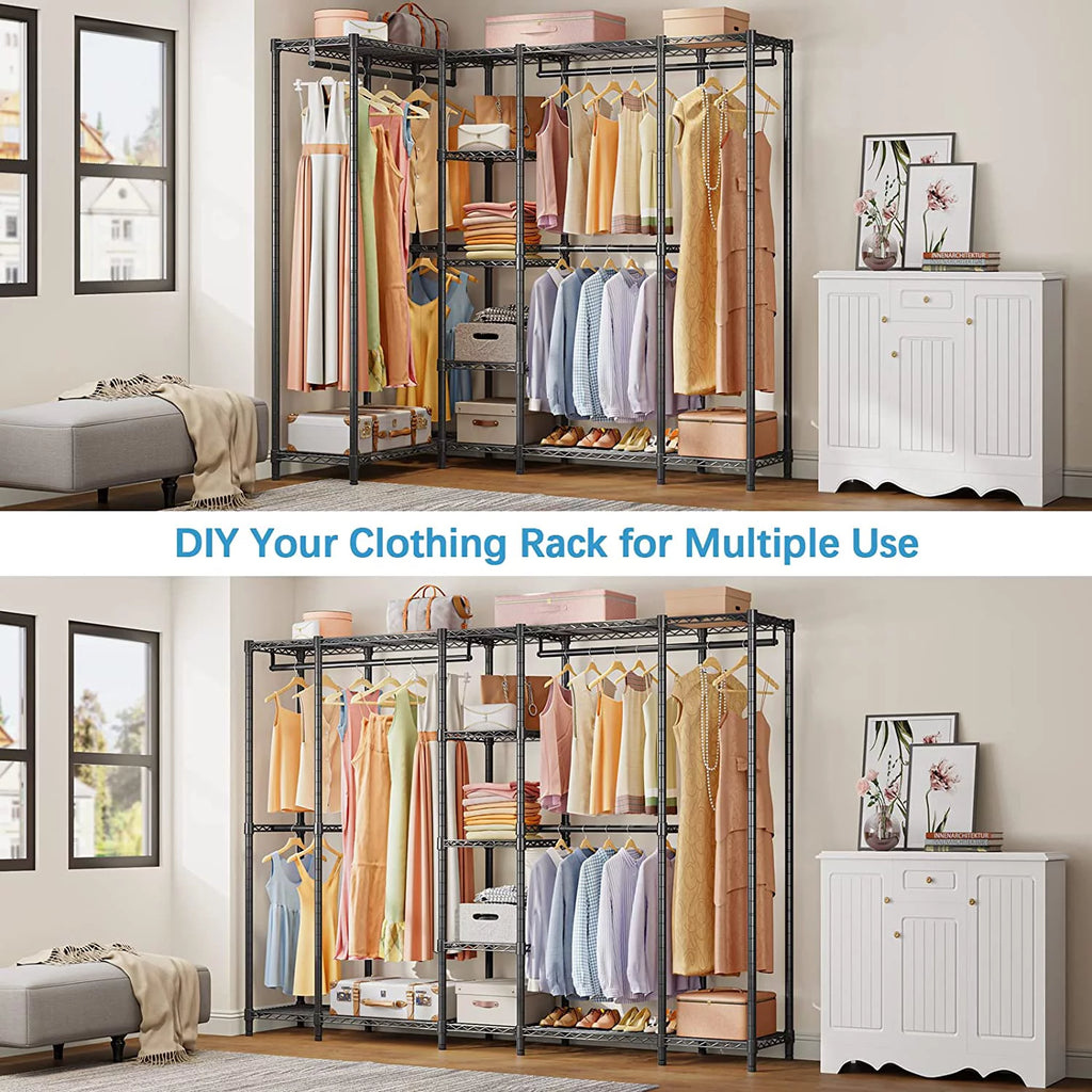 Black Freestanding Metal Clothes Rack E651