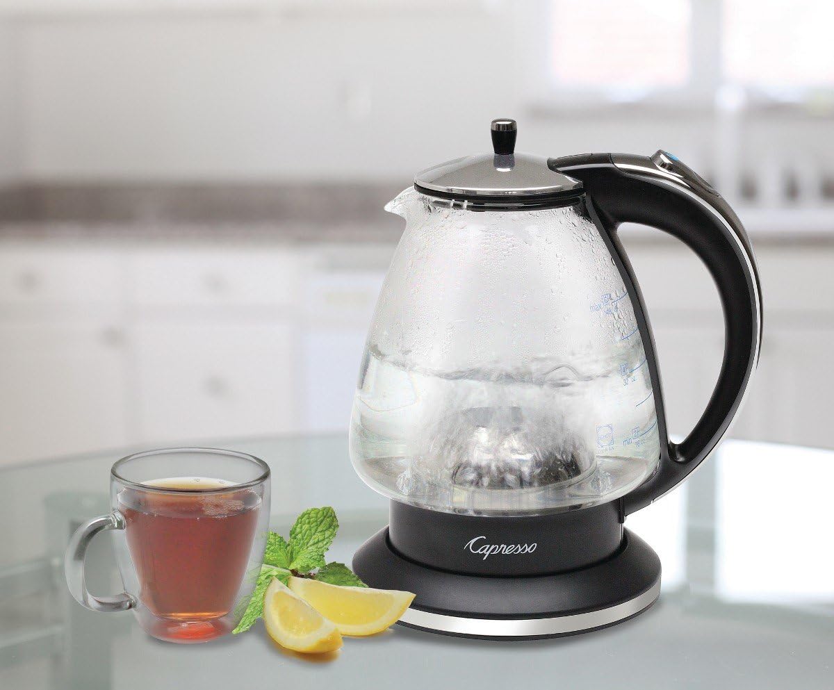 48 oz Black Polished Chrome Rapid-Boil Kettle X8695