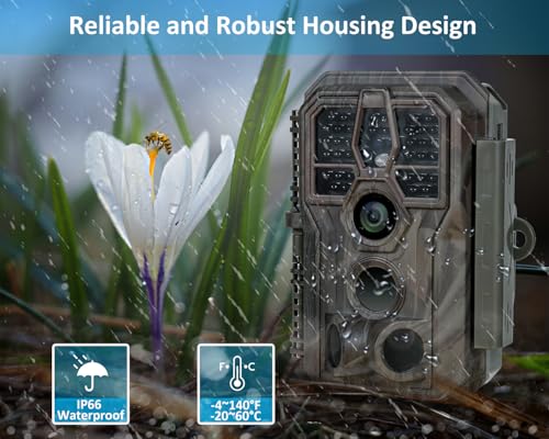 64MP 1296p Trail Camera with 100ft Night Vision T831