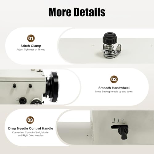 Industrial Heavy Duty Sewing Machine with Accessory Kit E944194