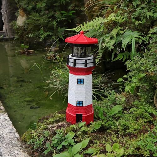 Rotating LED Solar Lighthouse X952819