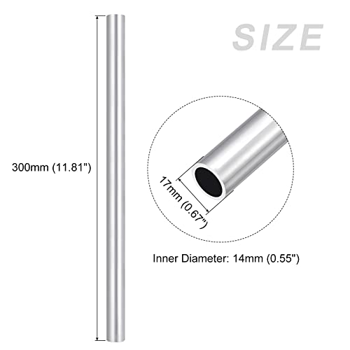 18mm OD x 12mm ID x 300mm L Aluminum Round Tubing S929