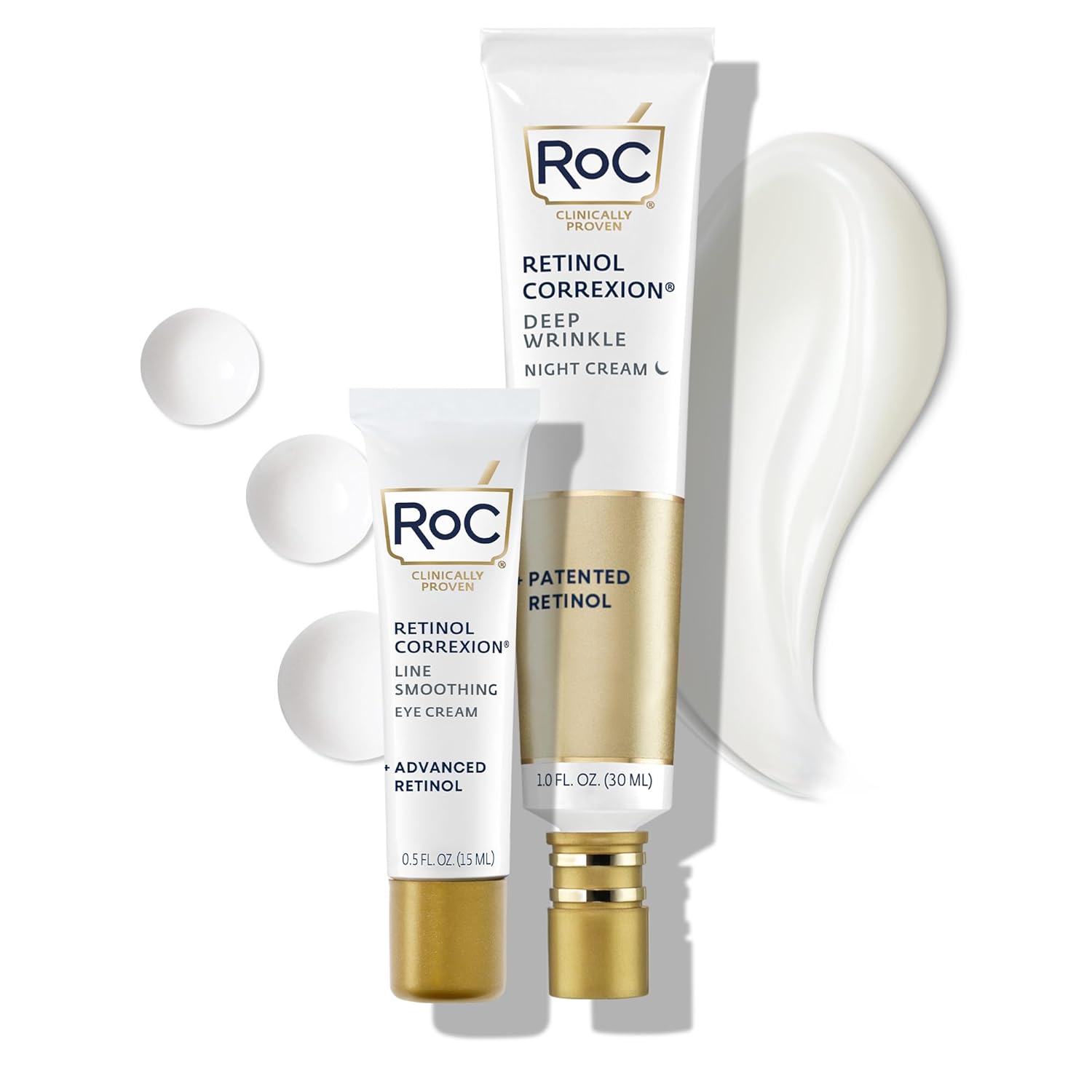 Retinol Correxion Deep Wrinkle Night Face Cream + Daily Under Eye Cream Skin Care Set W9789
