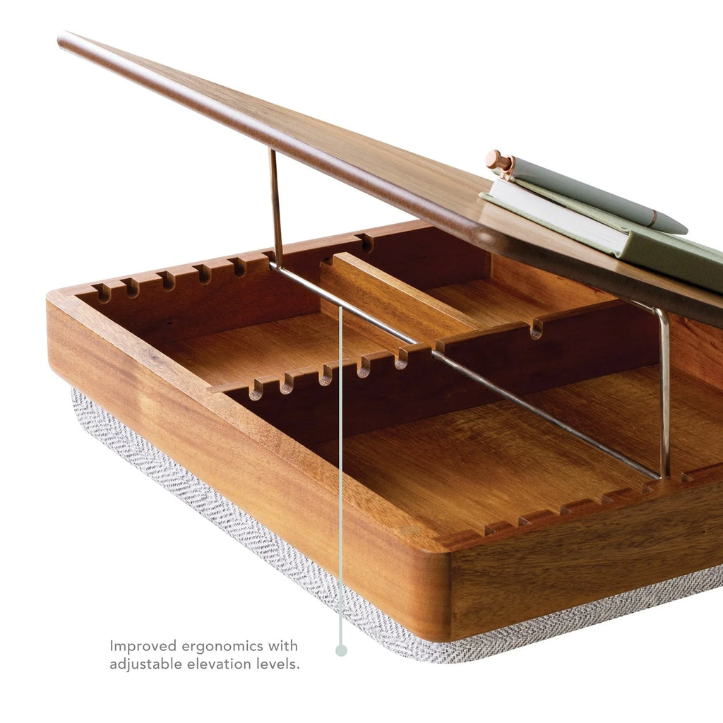 Natural Acacia Wood Lap Desk with Storage K55831