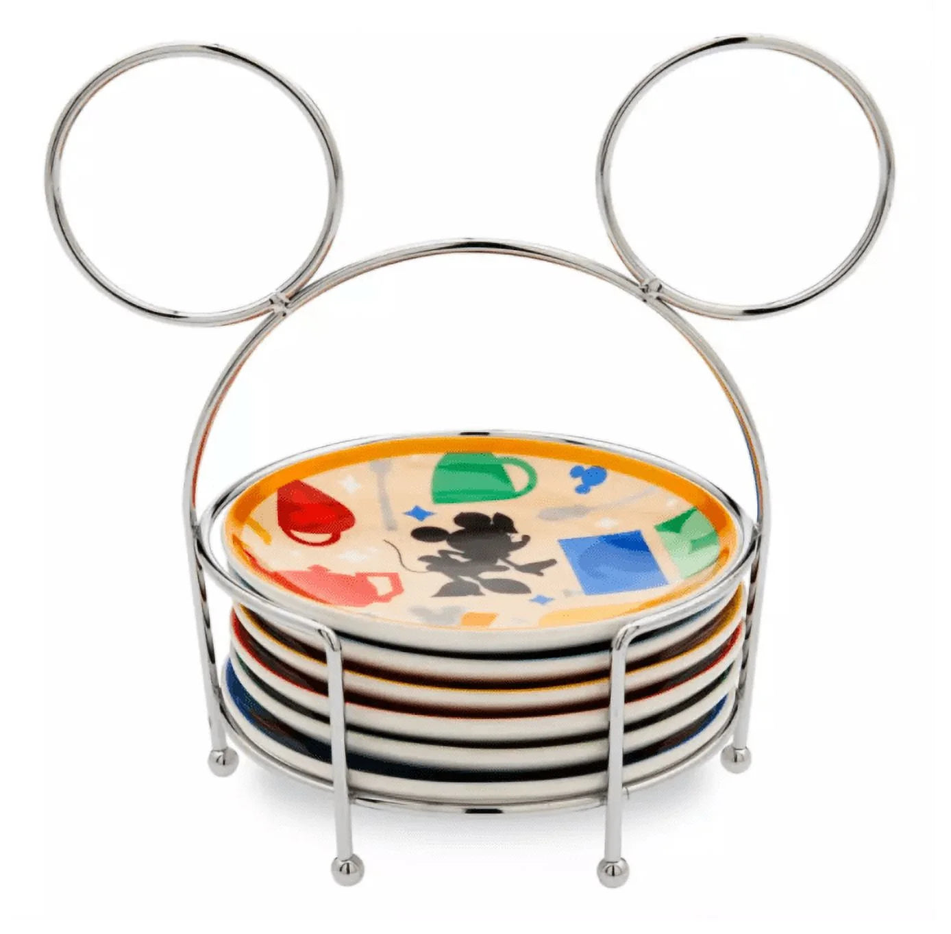 Mickey Mouse and Friends Tidbit Plates with Caddy Set H218