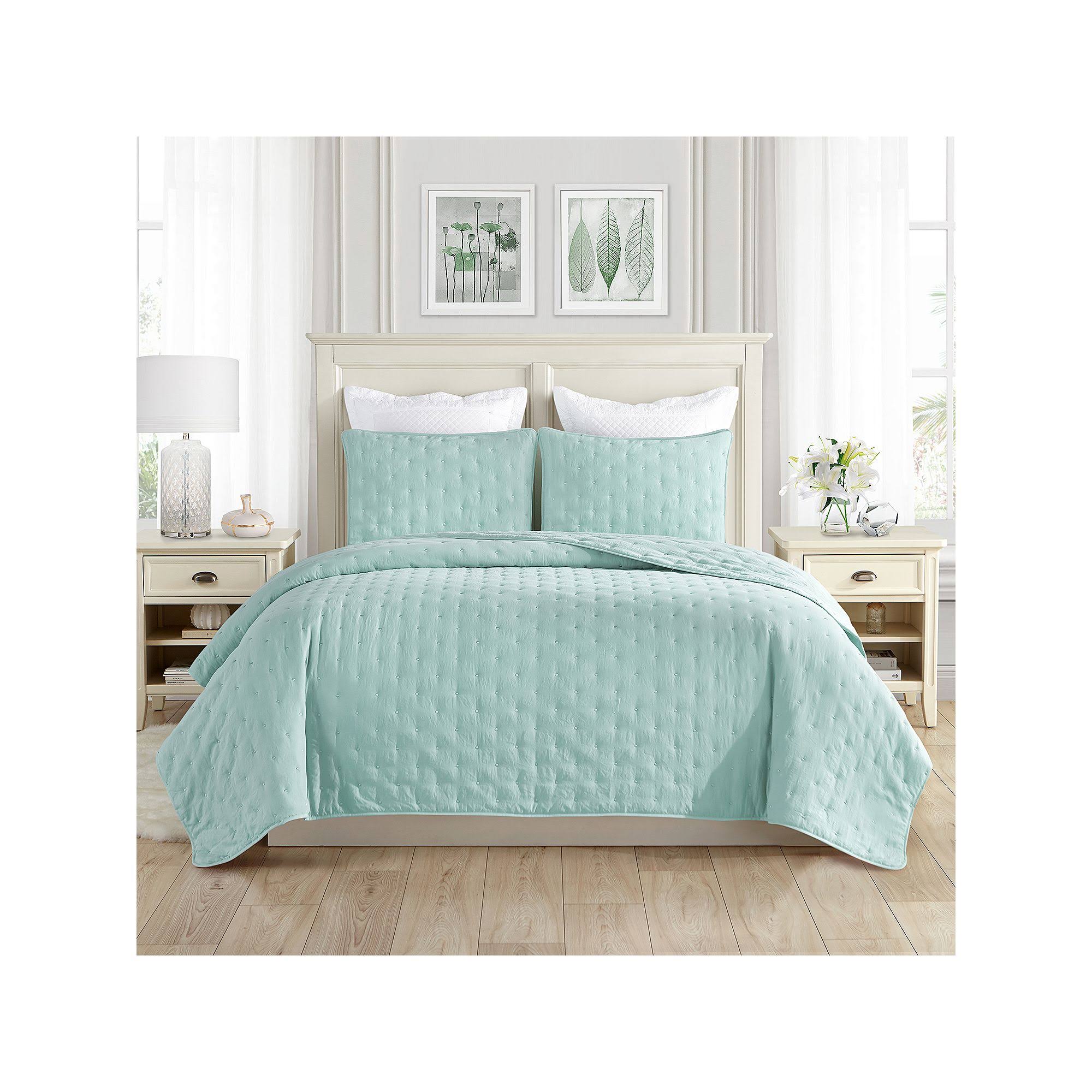 3PC Lightweight Quilt Bed Set - Mint - Full/Queen W58959